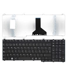 Clavier Espagnol pour Toshiba Satellite L500 A500 L350 P300 - Noir avec Cadre