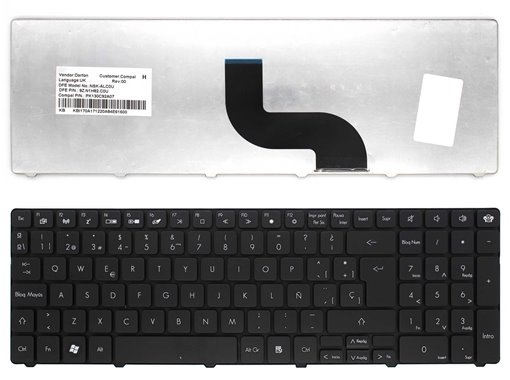 TECLADO PACKARD BELL EASYNOTE TK85 TK11 TM85 TM86 TM87 TM89 TM81 TE11BZ V104730DK2 