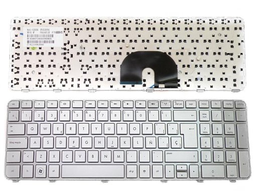 TECLADO PARA PORTÁTIL HP PAVILION DV6-6000 DV6-6100 DV6-6200 SERIES PLATEADO