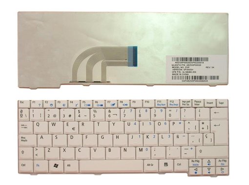 TECLADO PARA PORTÁTIL ACER ONE KAV60 KAV10 ZG5 ZG8 ZA8 A110 D150 D250 BLANCO