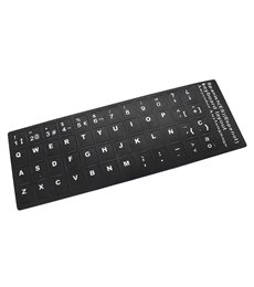 PEGATINA PARA CONVERTIR TECLADO EN IDIOMA ESPAÑOL / CASTELLANO NEGRO