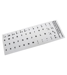 PEGATINA PARA TECLADO CASTELLANO BLANCO CON LETRAS NEGRAS