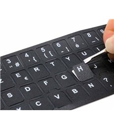 PEGATINA PARA TECLADO CASTELLANO BLANCO CON LETRAS NEGRAS