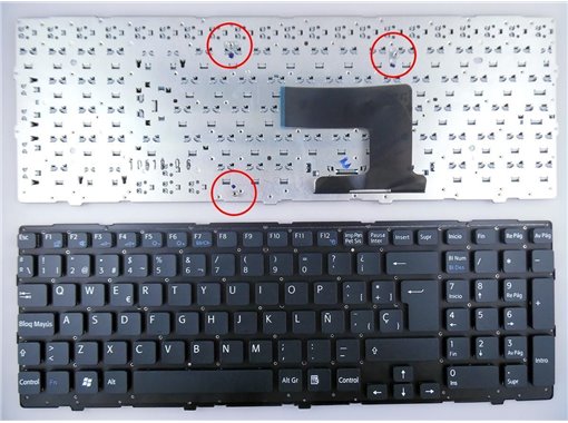 TECLADO PARA PORTÁTIL SONY VAIO VPC-EL 9Z.N5CSW.B0S 148969381 SBBSW PCG-71C11M SIN MARCO