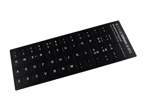 PEGATINA PARA CONVERTIR TECLADO EN IDIOMA ITALIANO NEGRO