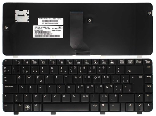 TECLADO PARA PORTÁTIL HP PAVILION DV3 DV3-2000 SERIES 9J.N28G82.P0S NSK-HFP0S AZUL OSCURO