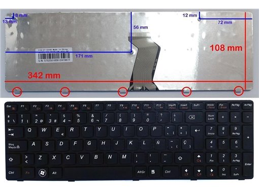 TECLADO PORTÁTIL IBM LENOVO G570 G575  Z560 Z560A Z565 T4G8-SPA