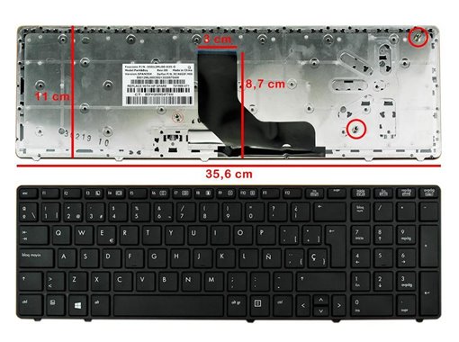 TECLADO PARA PORTÁTIL HP ELITEBOOK 8560P PROBOOK 6560B 6565B 6570B 6575B SERIES