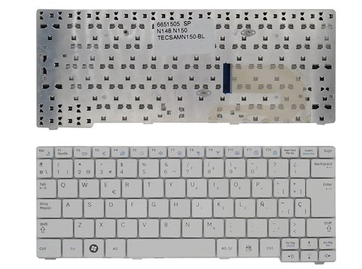 TECLADO BLANCO PARA SAMSUNG NB30 N128 N148 N145 N150 NP10 