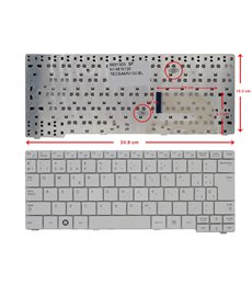 TECLADO BLANCO PARA SAMSUNG NB30 N128 N148 N145 N150 NP10 