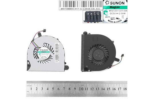 VENTILADOR CPU PARA PORTÁTIL HP PROBOOK 6560B 6565B 8560 8560B 8560W 8560P MF60120V1-C050-S9A