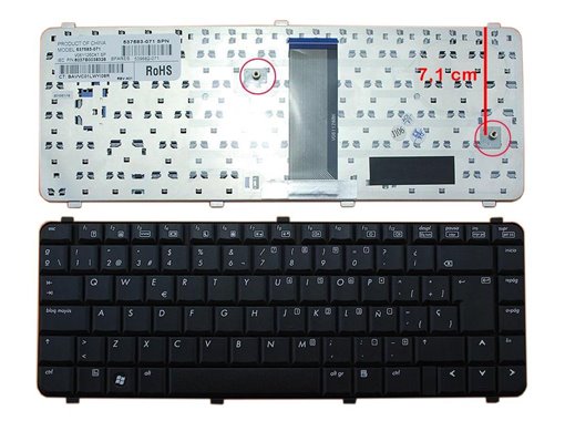 Clavier pour ordinateur portable HP COMPAQ 510 511 515 516 610 615 537583-071