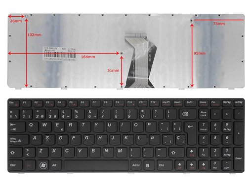 TECLADO PARA PORTÁTIL IBM / LENOVO G580 G580a G585 G585a Z580 V580 SERIES