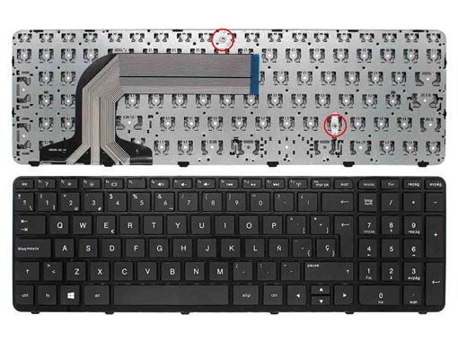 TECLADO PARA HP PAVILION 17-E CON MARCO NEGRO BRILLANTE