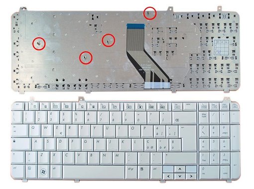 TECLADO PARA PORTATIL HP DV6-1000 DV6-2000 BLANCO