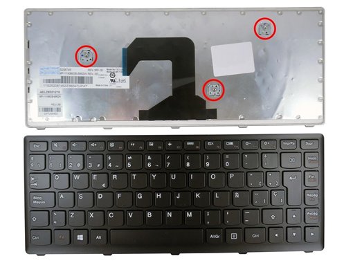 TECLADO PARA LENOVO U410 NEGRO CON MARCO NEGRO