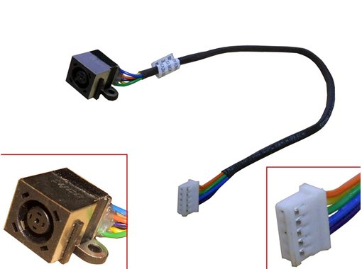 CONECTOR DC JACK CON CABLE PARA PORTATIL DELL INSPIRON 1470 17R N7010