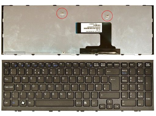 TECLADO PARA PORTÁTIL SONY VPC-EL NEGRO CON MARCO NEGRO INGLES