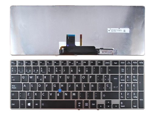 TECLADO PARA PORTÁTIL TOSHIBA Z50 NEGRO CON MARCO GRIS