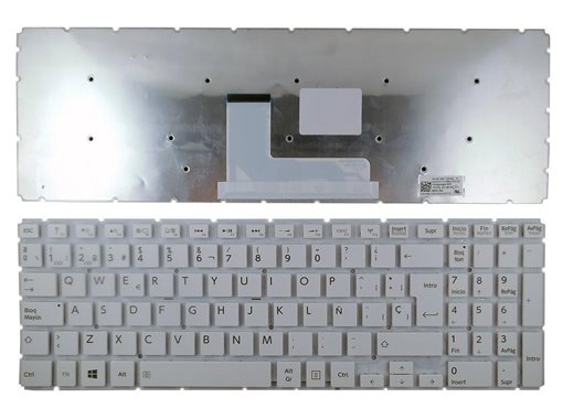 TECLADO PARA PORTATIL TOSHIBA SATELLITE NSK-V91SQ AEBLIU00120 9Z.NBCSQ.101 BLANCO