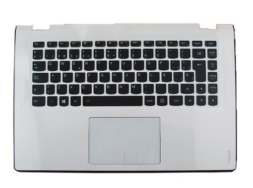 TECLADO cOMPLETO PARA PORTÁTIL LENOVO YOGA 2 13" NEGRO CON CARCASA BLANCA