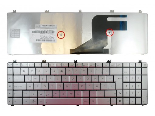 TECLADO PARA PORTÁTIL ASUS N55 N57 N55S N55SF N55SL N75 N75SF N75SL N75S N75Y PLATEADO