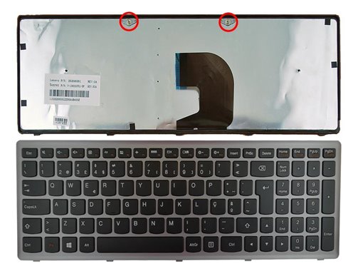 TECLADO PARA PORTÁTIL LENOVO IDEAPAD Z500 P500 25206561 NEGRO CON MARCO PLATEADO