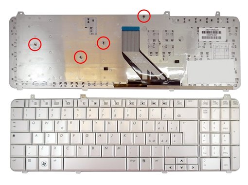 TECLADO PARA HP DV6-1000 SERIES, DV6-2000 SERIES, 518965-001, 530580-001, 570228-031, 518965-001