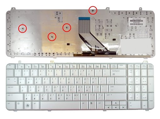 TECLADO PARA PORTÁTIL HP PAVILION DV6-1000 DV6-2000 SERIES 518965-001 530580-001 570228-031 518965-001