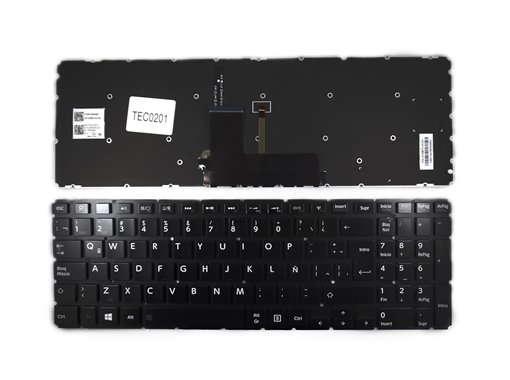 TECLADO RETROILUMINADO PARA PORTÁTIL TOSHIBA SATELLITE L50-B L50D-B 0KN0-DQ3LA12 TBM14M76LAJ528