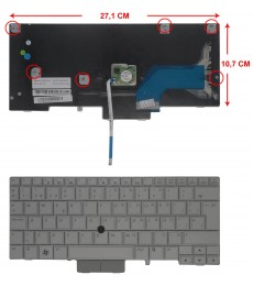 TECLADO PARA PORTÁTIL HP ELITEBOOK 2740P 649756-071 V108630AK1 PLATA