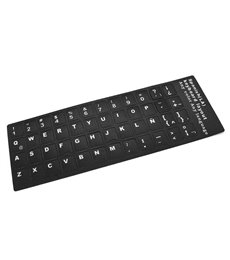 PEGATINA PARA CONVERTIR TECLADO EN IDIOMA ESPAÑOL / LATINO NEGRO