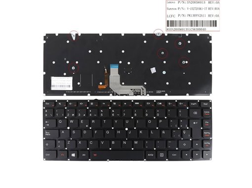 TECLADO PARA PORTÁTIL LENOVO YOGA 900 900-13ISK 900-13ISK2