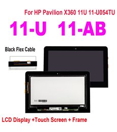 Tela sensível ao toque  + moldura + LCD 11.6" para HP Pavilion X360 11-U LCD 11U 11-ab 11-U054TU Cable flexible preto