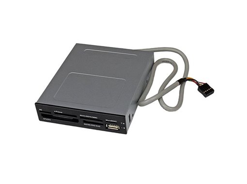 Adaptador Bahía Frontal 3.5in Lector para Tarjetas Memoria Flash SD CF SDHC XD M2 MS 22 en 1