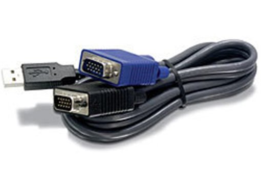 1.8m USB/VGA cable para video, teclado y ratón (kvm) Negro 1,8 m