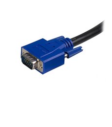 Cable KVM de 1,8m Todo en Uno VGA USB A USB B HD15 - 6ft Pies 2 en 1