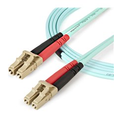 Cable de 5m de Fibra Óptica Dúplex Multimodo OM4 de 100Gb 50/125 LSZH LC a LC - Aguamarina