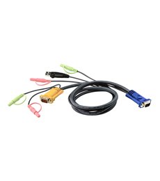 Cable KVM USB con audio y SPHD 3 en 1 de 3 m