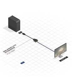 41004 adaptador de cable de vídeo 0,15 m DisplayPort DVI-D Negro