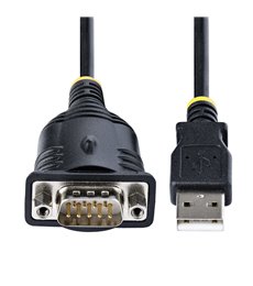Cable de 1m USB a Serie, Conversor DB9 Macho RS232 a USB, Prolific, Adaptador USB a Serial para PLC/Impresora/Escáner, Adaptador