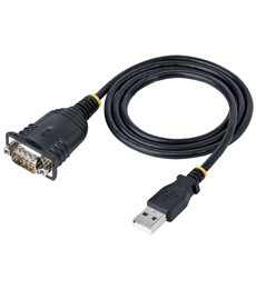 Cable de 1m USB a Serie, Conversor DB9 Macho RS232 a USB, Prolific, Adaptador USB a Serial para PLC/Impresora/Escáner, Adaptador
