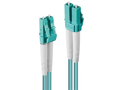 46374 cable de fibra optica 10 m LC OM3 Turquesa
