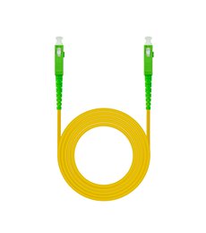 Cable de Fibra Óptica SC/APC a SC/APC Monomodo Simplex LSZH, Amarillo, 10m