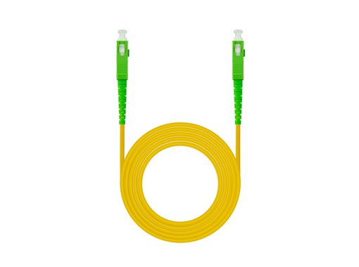 Cable de Fibra Óptica SC/APC a SC/APC Monomodo Simplex LSZH, Amarillo, 10m