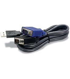 TK-CU15 cable para video, teclado y ratón (kvm) Negro 4,5 m