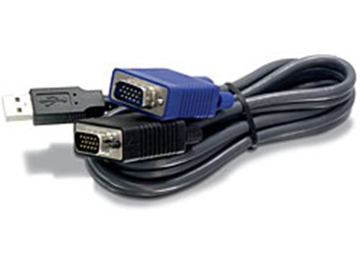 TK-CU15 cable para video, teclado y ratón (kvm) Negro 4,5 m