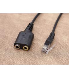 147944 cable de audio 0,25 m RJ-9 2 x 3.5mm Negro