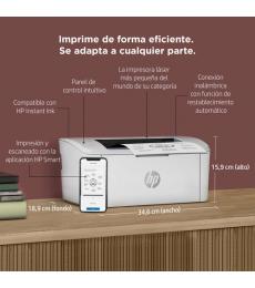 LaserJet Impresora M110w, Blanco y negro, Impresora para Oficina pequeña, Estampado, Tamaño compacto
