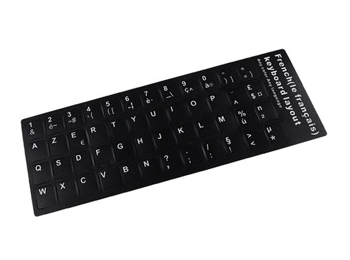 PEGATINA PARA CONVERTIR TECLADO EN IDIOMA FRANCÉS NEGRO